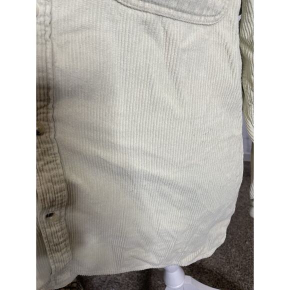 Urban outfitters Corduroy Shirt Jacket Unisex Large Shacket Light Green - Picture 3 of 7